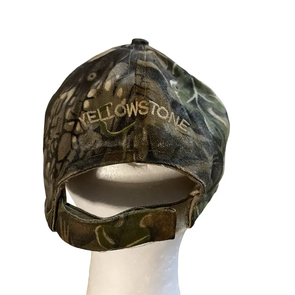 Shasta Wear Yellowstone Hat Camo Baseball Cap Adjustable Strapback
